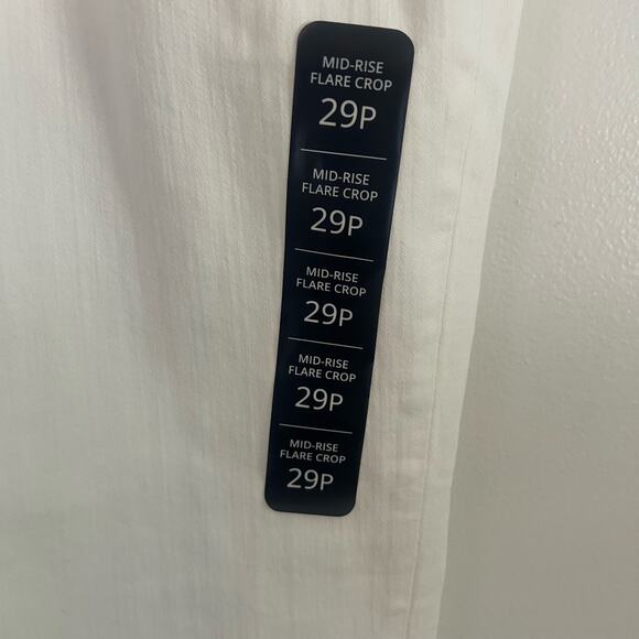 J. Crew Factory Mid-Rise Flare Stretch Raw Hem Crop Jeans 29 Petite New - Picture 7 of 9